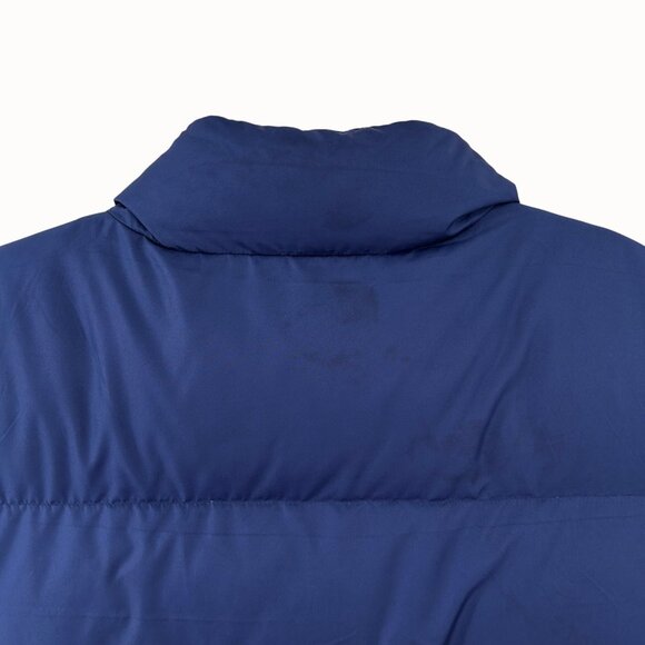 Lands' End XXL Navy Blue Down Puffer Vest With Red Anchor & Zip Closure - Picture 6 of 6